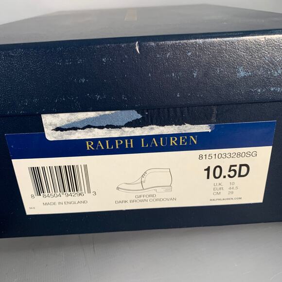 RALPH LAUREN Size 10.5 Gifford Brown Cordovan Leather Lace-Up Ankle Boots main image 6
